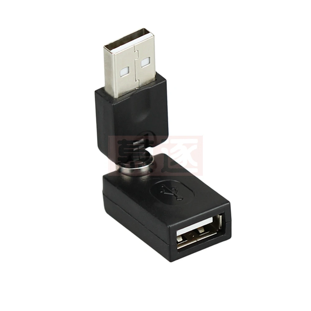 360 degree free rotation USB male to female adapter USB male to female rotary bending interface a male to female female