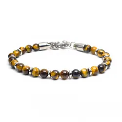 New Natural Stone Bracelets Male Minimalist Map Lava Tiger eye Brazalete For Hombre Buddha Braslet 8mm Hematite Strand Bracelet