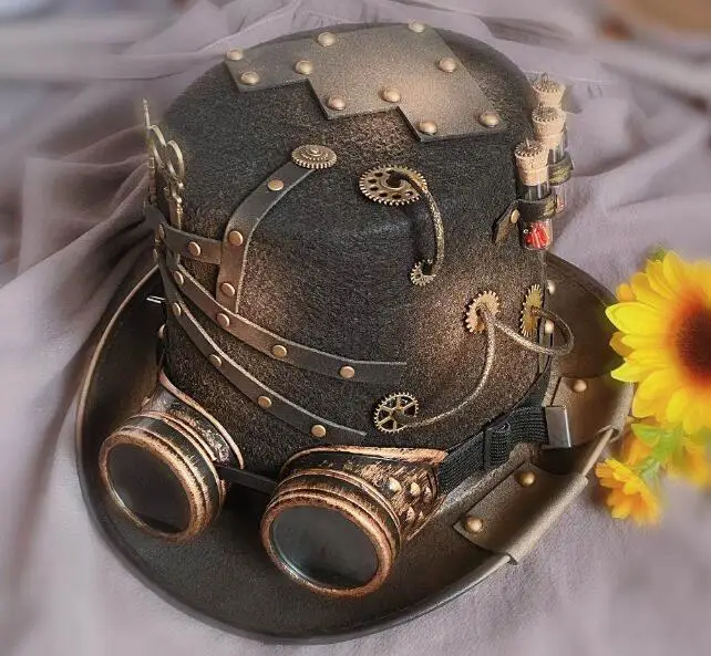 Steampunk Hat Men Vintage Old Gear Splicing Cap Cosplay