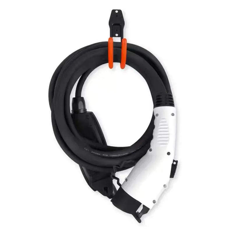 JayCreer EV Charger Cable J-Hook ,Black / Orange Color