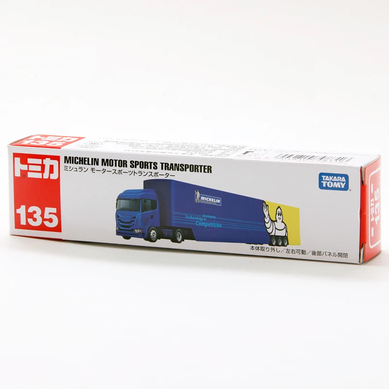 Takara Tomica Tomica 135 Michelin Motor ciężarówka transportowa 15cm długie metalowe odlewany samochód pojazd zabawka nowy w pudełku