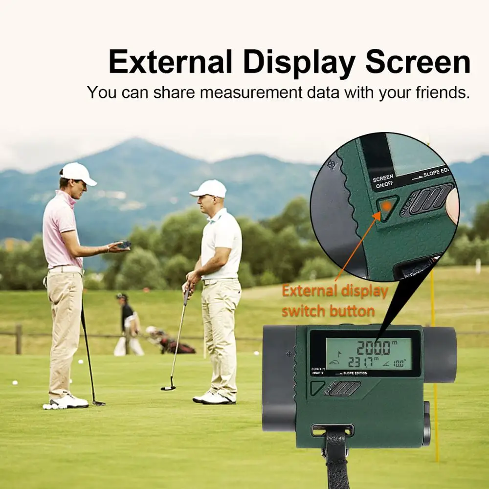 Huepar Télémètre Laser Télescope 1000M Télémètre Laser Golf Chasse Mesureur Laser Ruban Pour Mesurer Sports Roulette