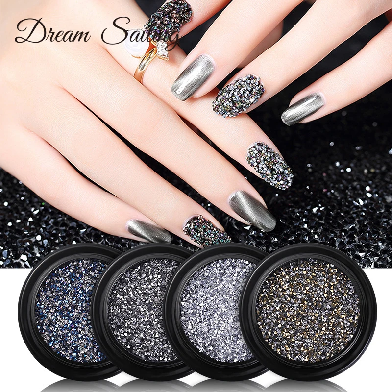 Nail Rhinestones Crystal Zircon Diamond Mini Beads Nail Art Jewelry Manicure Decoration 3D Charms Micro Accessories