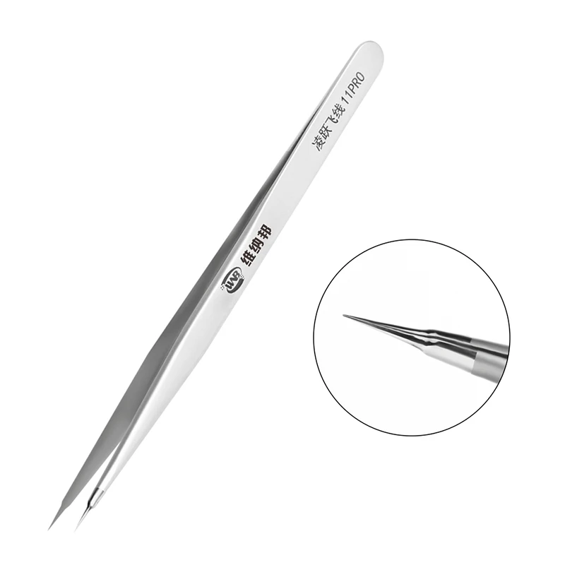 Precision Tweezers Stainless Steel Fingerprint Fly Wire Tweezer Electronics Phone Repair Tools