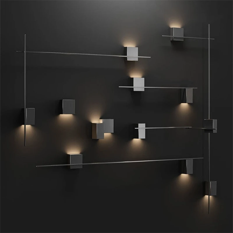 

Nordic Modern Minimalist Wall Lamp Living Room Creative Long Shape Wall Sconce Light Fixture Indoor Staircase Aisle Decor Lights