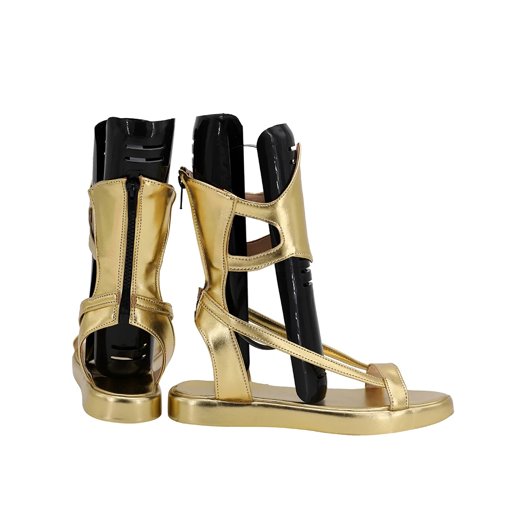 Fate Grand Order FGO Dioscuri the Gemini Twins Cosplay Boots Golden Sandals Custom Made Any Size (5)