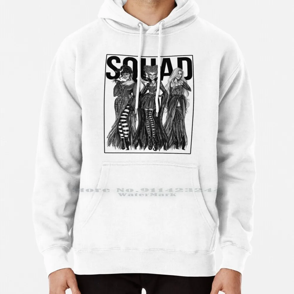 

Squad Hoodie Sweater 6xl Cotton Kathy Najimy Sarah Parker Winifred Sanderson Mary Sanderson Women Teenage Big Size Pullover