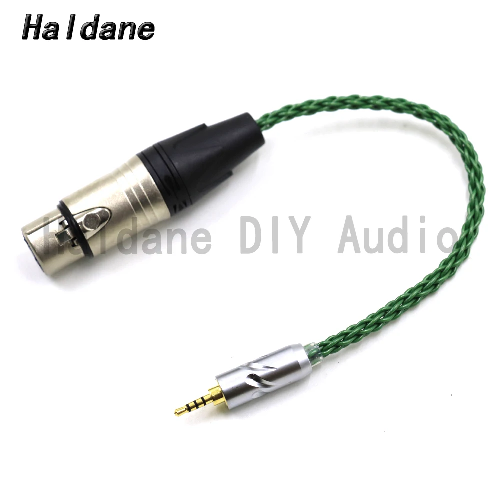 

Haldane 26AWG OCC Silver 2.5mm Balanced Male to 4pin XLR Balanced Female Adapter Cable for Audio Eadphone Amplifier Furutech-Ty