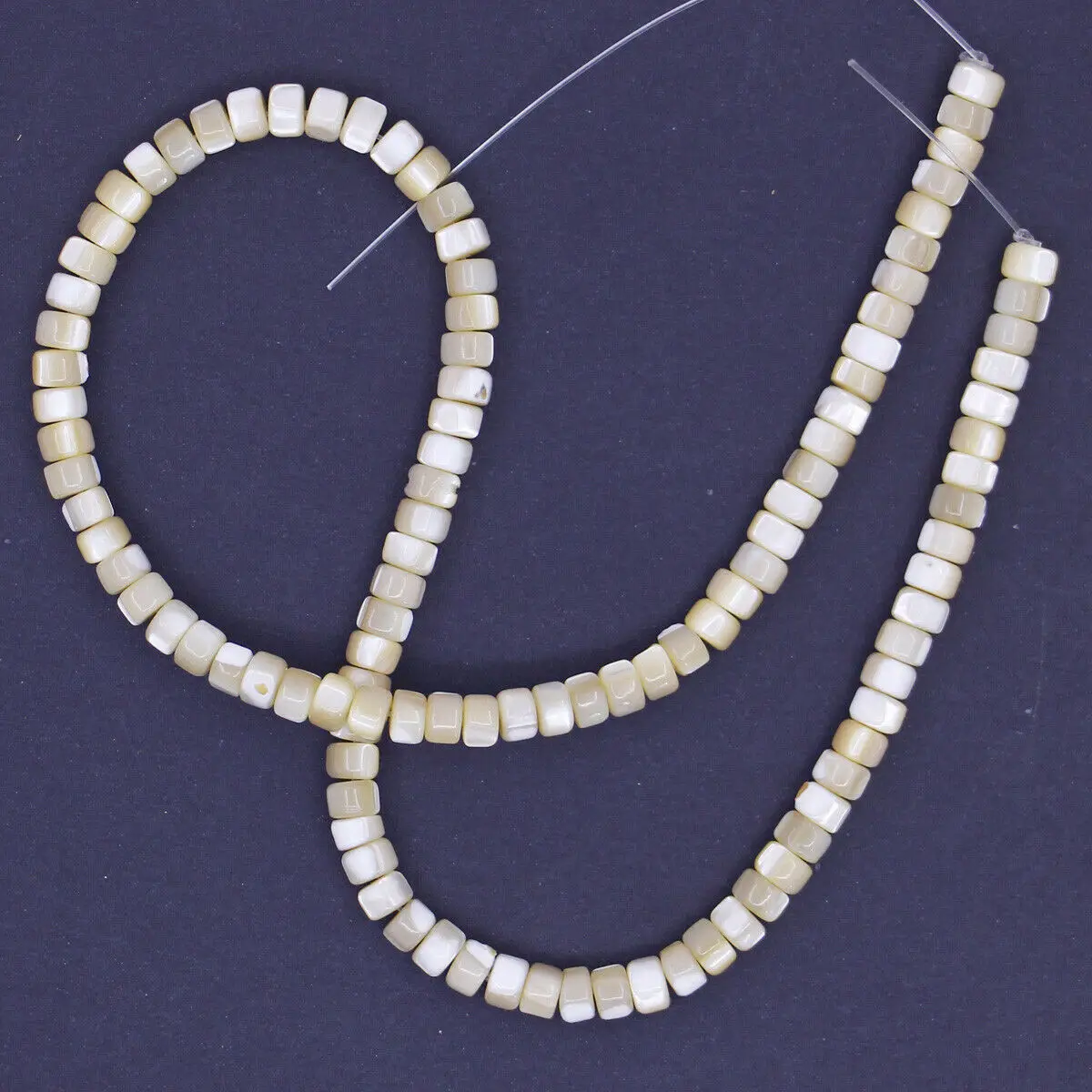 3mmX4mm Natural Heishi  Shell Mother of Pearl Beads Spacer Beads 15