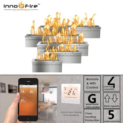 Inno-Fire 72 인치 리얼 파이어 지능형 스마트 자동 에코 스마트 에탄올 벽난로, 벽난로 에코 스마트