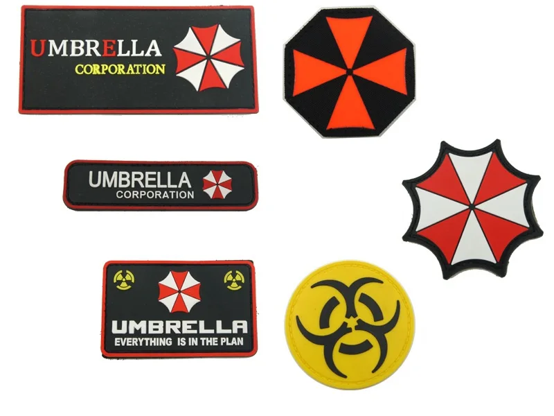 Umbrella Corporation  PVC 3D Rubber Badge Tactical Patch Logo Corp Paintball Insignia