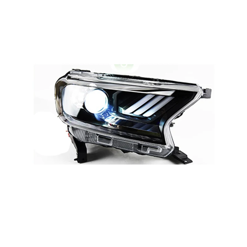 Auto Koplamp Voor Ford Ranger Everest Endeavour 2016-2021 Koplampen Mustang Led Drl Running Lights Bi-Xenon Beam mistlampen