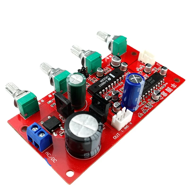 SOTAMIA LM1036 JRC2150BBE Home Theater Amplifier Preamplifier Board Hifi Audiophile Tone Board With Tweeter Bass Vol Adjustment