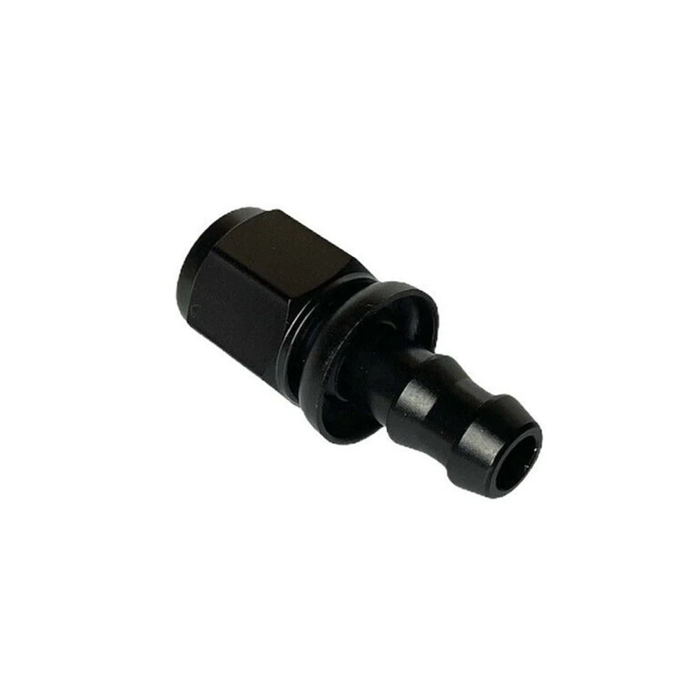 6AN AN6 Female To 3/8” straight Push On Barb Hose Adapter Swivel Fitting Black