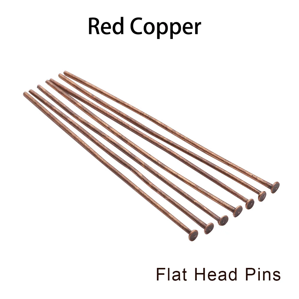 100-200 Teile/los 10-70mm Köpfe Auge Flachkopf Pin Vergoldet Kugelkopf Pins für Schmuck Machen Zubehör Liefert