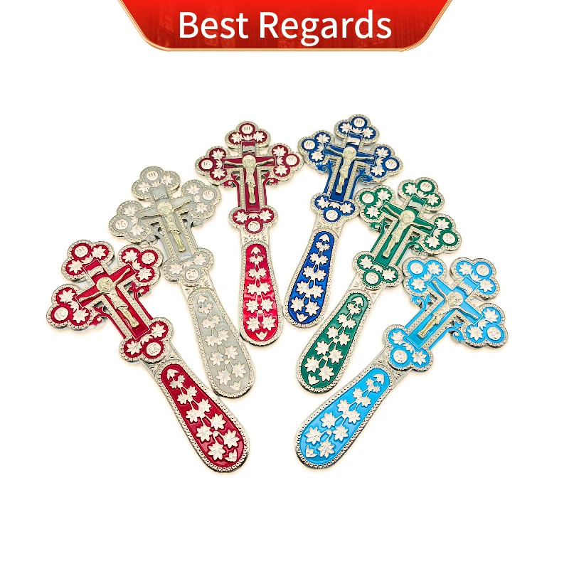 2021 Double Face Hand Cross Church Decoration Religious Orthodox Blessing Cross Articulos Religiosos Catolicos cruces religiosas