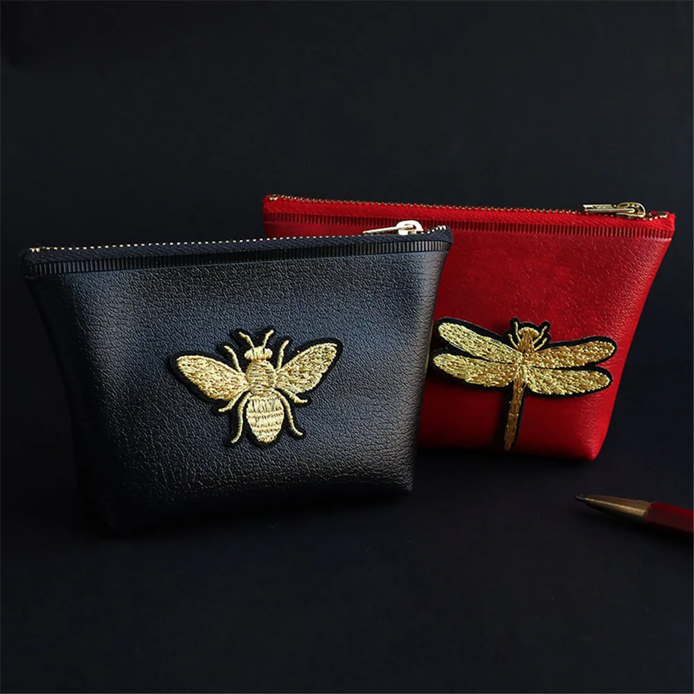 Golden Bee Butterfly Patches Clothes Bags DIY Applique Embroidery Parches Iron On Patch for Clothes