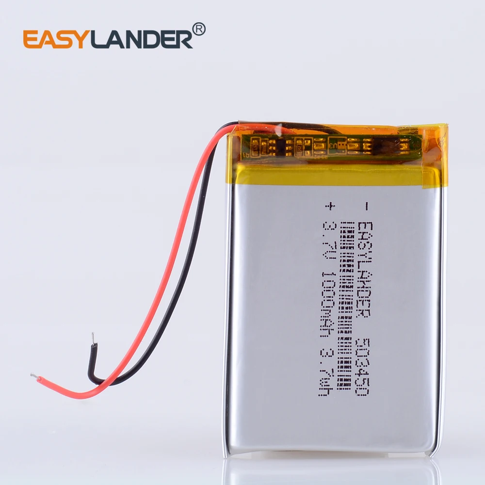 503450 3.7V 1000mAh Rechargeable Lithium Li-ion Li Polymer Battery For pumped xduoo x2