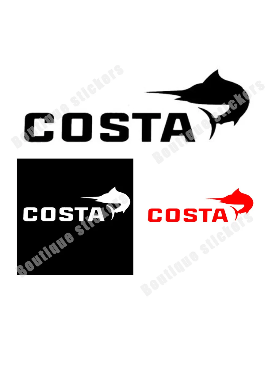 Costa Del Mar Fly Fishing Outdoor Sports Vinyl Decal Sticker Truck Cooler Novelty Decal Waterproof Sunscreen Hot Sale Die-cut