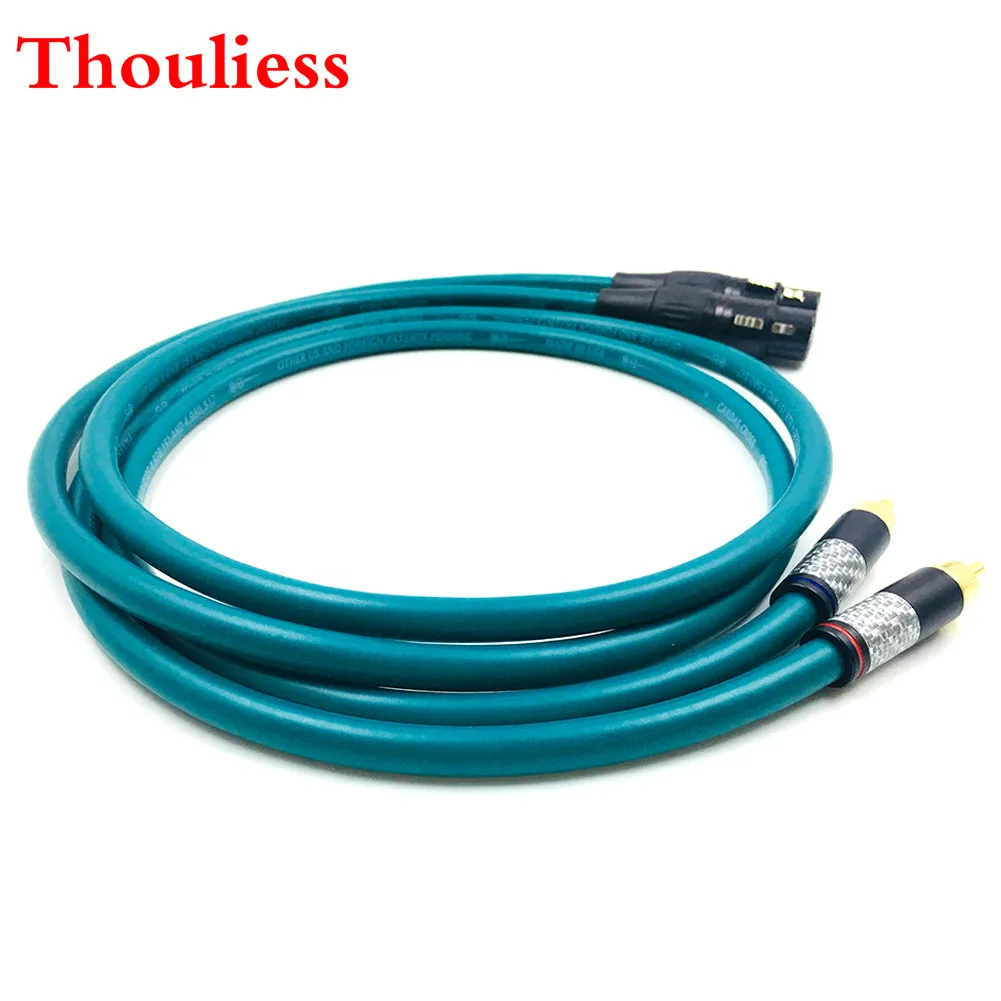 

Thouliess Pair Carbon Fiber RCA Maleto XLR Feamle Balacned Audio Cable RCA to XLR Interconnect Cable with CARDAS CROSS USA-Cable