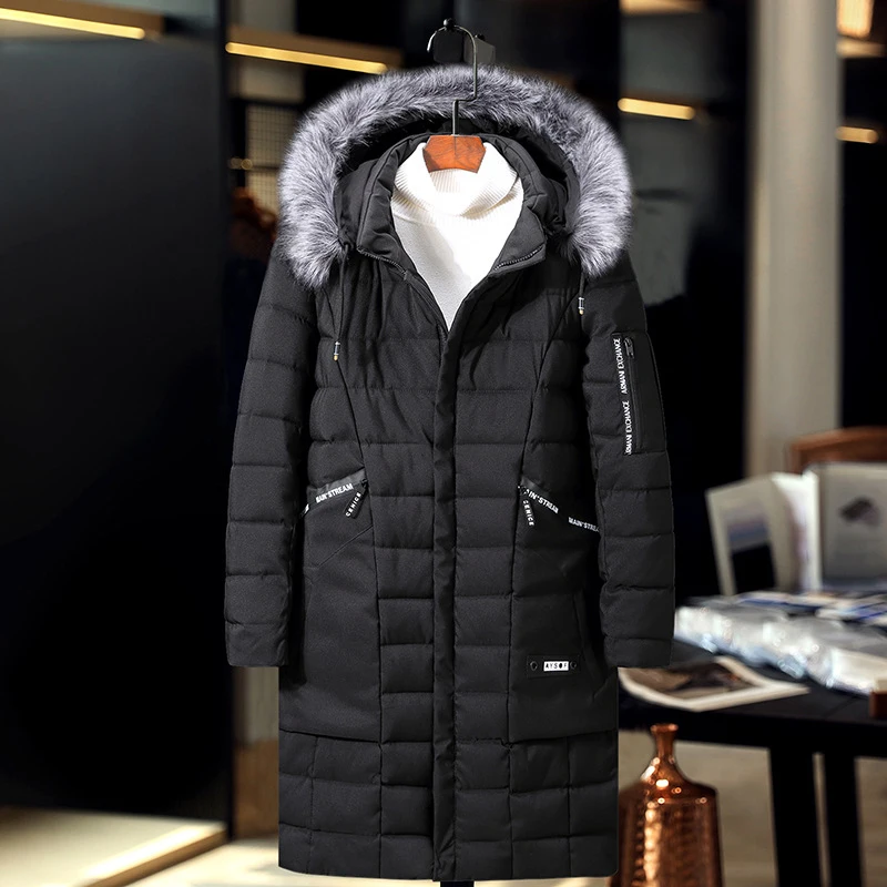 8XL 9XL 10XL Large Size Winter Thick Warm Jacket Man Women Fur Hooded Parkas Black Gray 200KG Weight Can Wear Winter Parka Coat