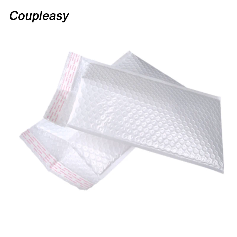 50Pcs/Lot High Quality Bubble Bag White Pearl Plastic Bubble Mailer Waterproof Shipping Bag With Bubble Post Mailing Bag 8 Sizes