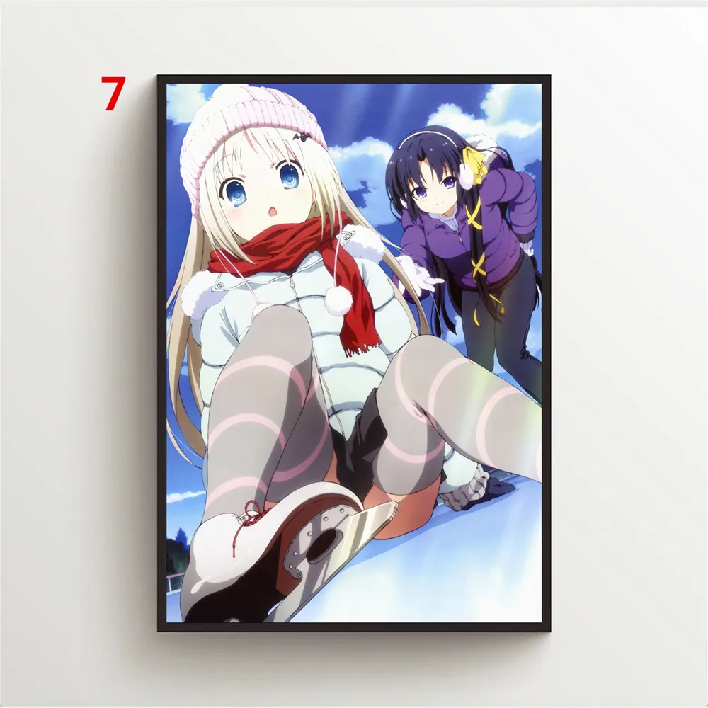 Little Busters! Kurugaya Yuiko Anime Posters Wall Poster Canvas Painting Picture Decor Wall Art Photos for Children's Room Decor