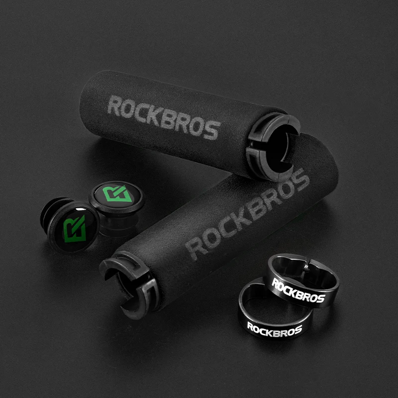 ROCKBROS Fahrradgriffe MTB Fahrradlenker Anti-Rutsch-Stoßdämpfender weicher Fahrradgriff Silikonschwamm Lenkerzubehör