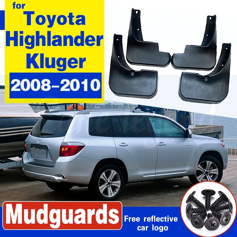 Car Mud Flaps For Toyota Highlander Kluger 2008 2009 2010 Splash Guards Mudguards Fender Mudflaps Accessories