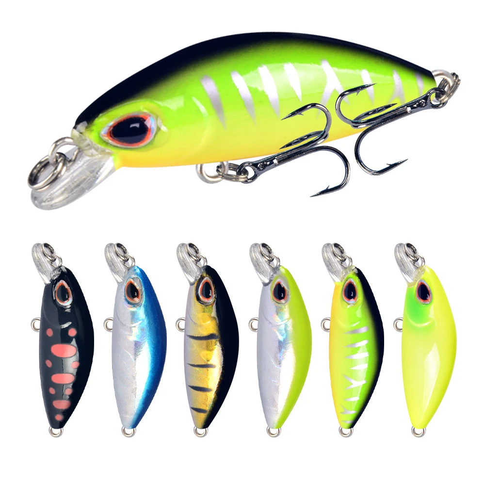 New 1pcs 4cm 2g Mini Minnow Fishing Lure Hard Bait Crankbait Wobbler Tackle Isca Poper Floating Top Water Pike Lures