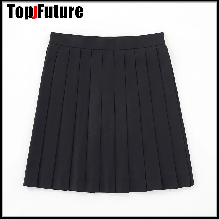 Ensemble jupe plissée taille haute pour filles, uniforme scolaire JK pour étudiantes, olympiques de cosplay LOLITA, noir marine, été japonais