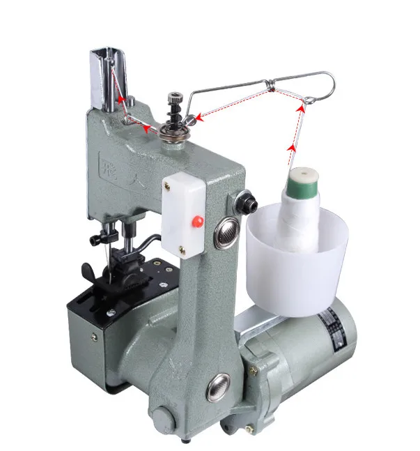 220V GK9-2 Mesin Penyegel Listrik Portabel Kecil Mesin Penyegel Tas Anyaman 130W 12000RPM