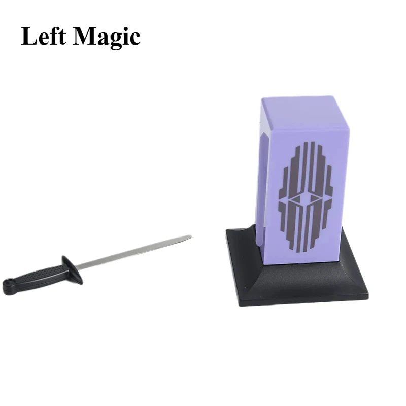 Tenyo Sword Through Ring Inside Casket (Crystal Cleaver) Magic Tricks Penetrating Sword Thru Magic Props Gimmick Accessories Toy