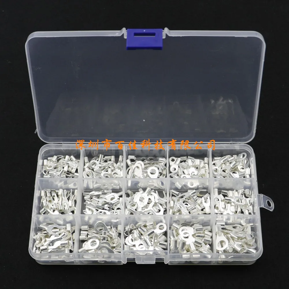 375pcs cold pressing terminal terminal block y-type u-type o-type round fork bare OT copper nose quick pressing terminal