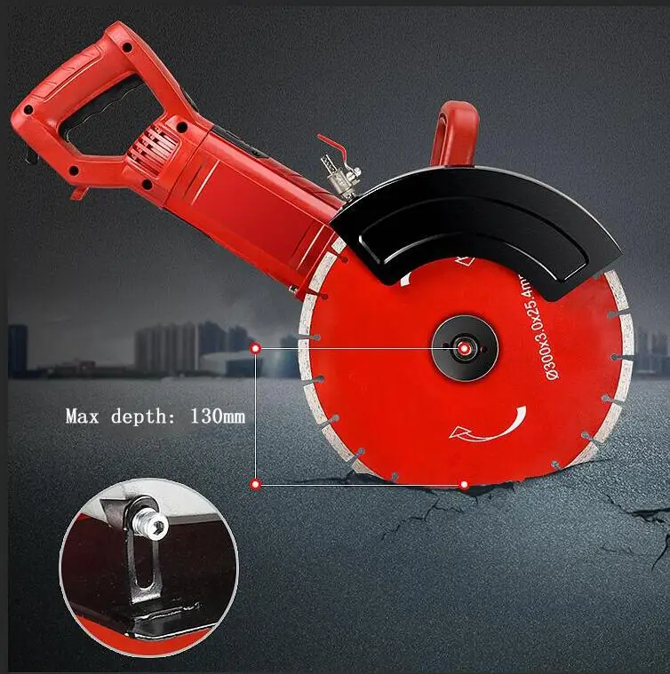 105mm Grooving (or slotting) machine Large multifunctional angle grinder Concrete wall dust-free stone cutting machine