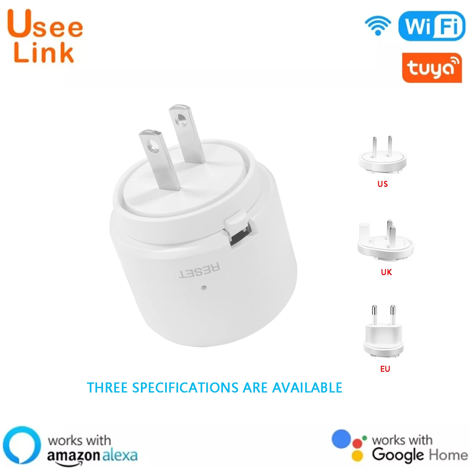 UseeLink Wifi Smart Gas Alarm Security Detector System Treble Alarm Remote Control Work With Alex Google White Package Optional