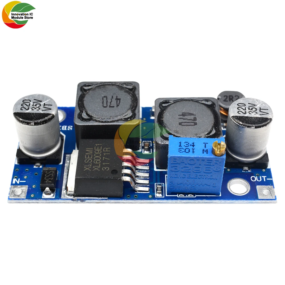 Ziqqucu DC-DC XL6009 Auto Boost Buck Adjustable Step Up Step Down Converter Module Solar 1.25-36V Voltage Board MOSFET Switch