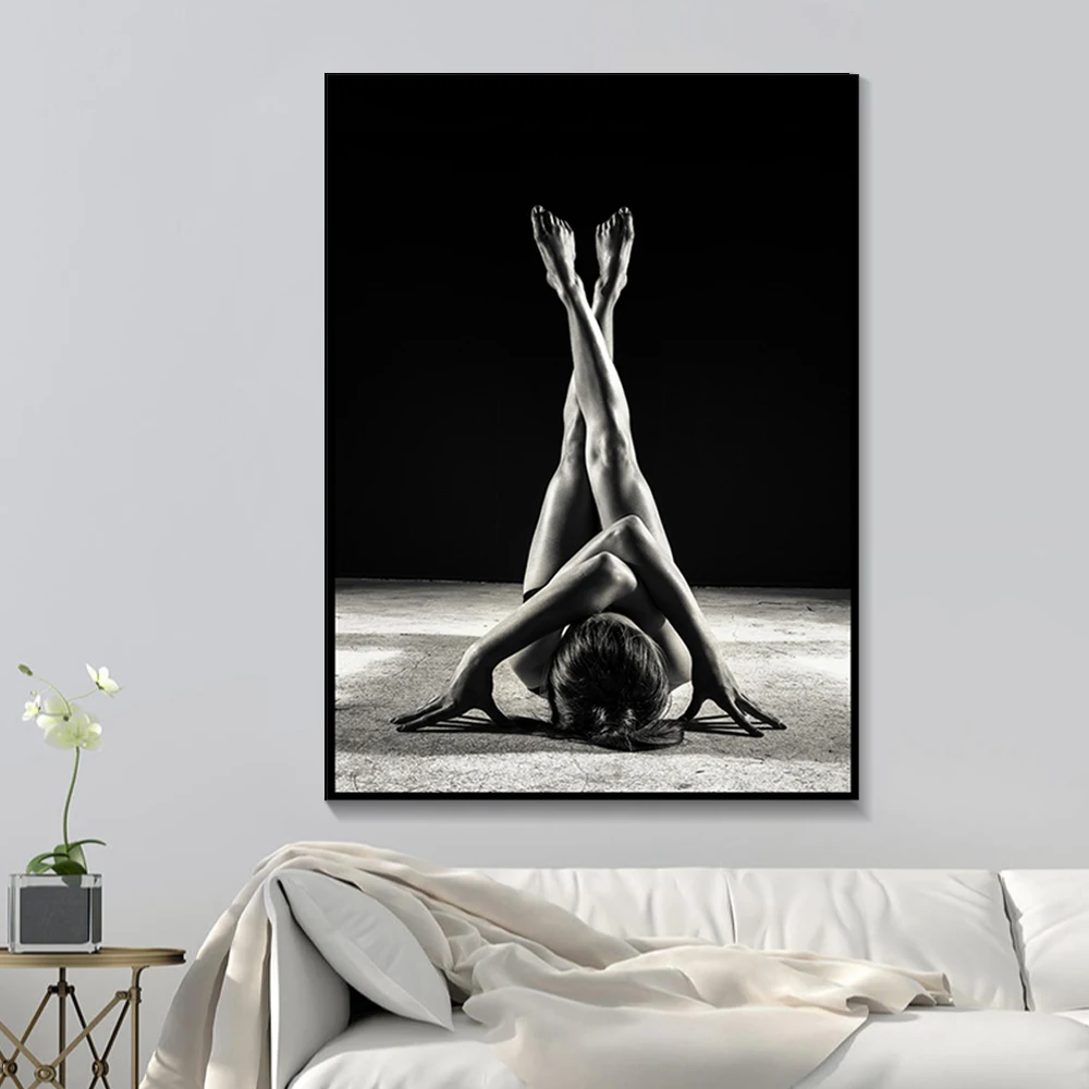 Nordic Style Home Decor Printed Paintings Women Yoga Dance Fitness Wall Art Posters Wall Pictures For Living Room Scandinavian