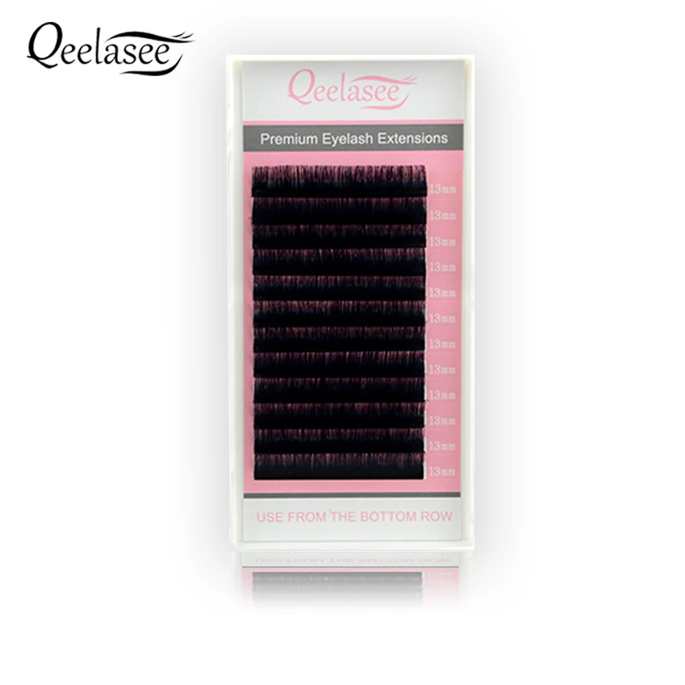 Qeelasee 5 trays CC / DD curl 0.03-0.20 thickness round lashes maquiagem cilios makeup soft mink lashes for eyelash extension