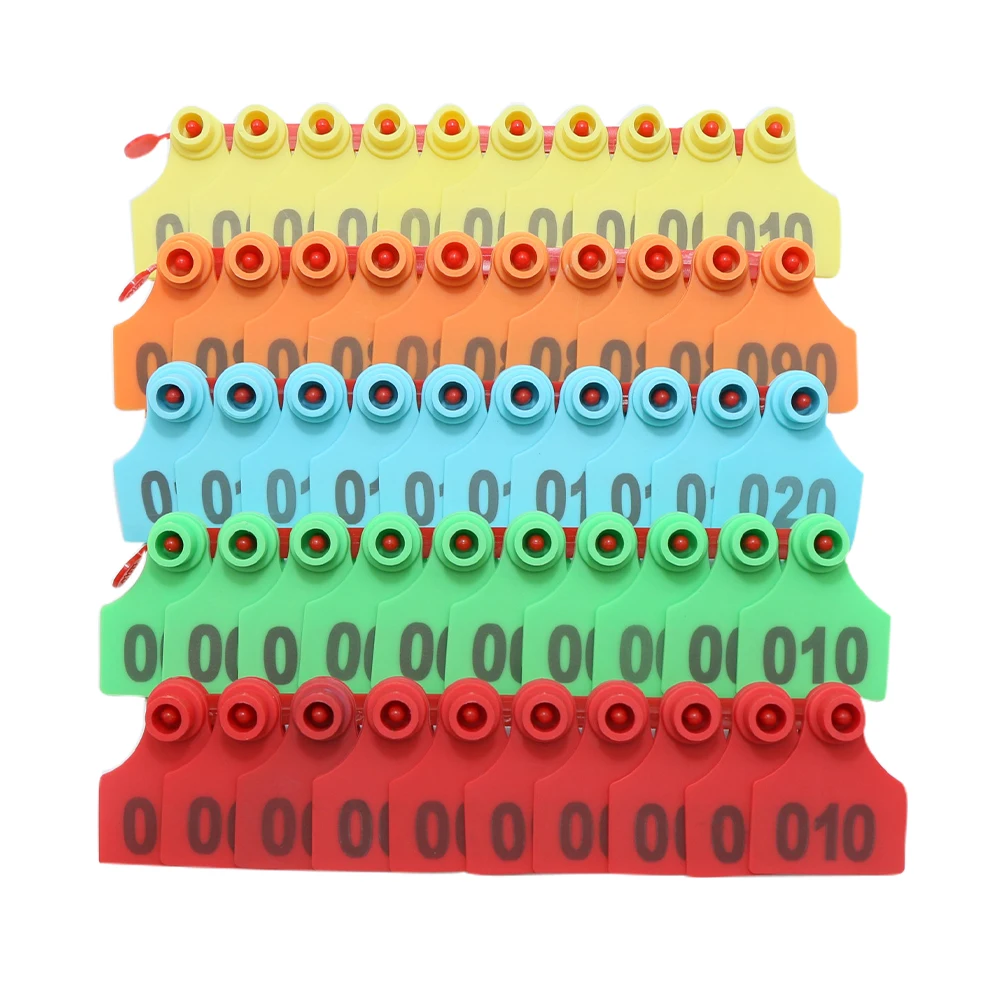 가축 돼지 양 귀 태그, 레이저 타입 구리 헤드 태그, 염소 용품 No.001-100 