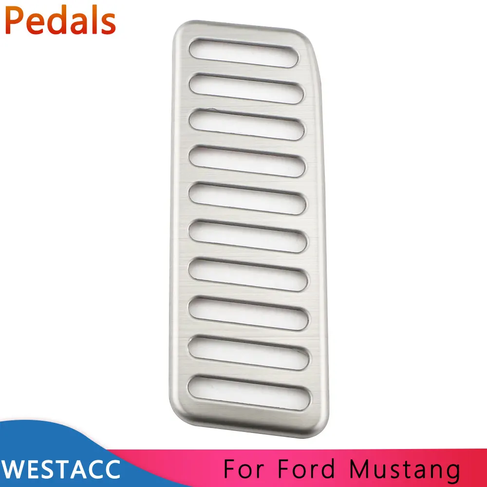 Stainless Steel Car Dead Pedal Footrest Pedal Cover Foot Rest Pedals for Ford Mustang 2015 2016 2017 2018 2019 2020 2021