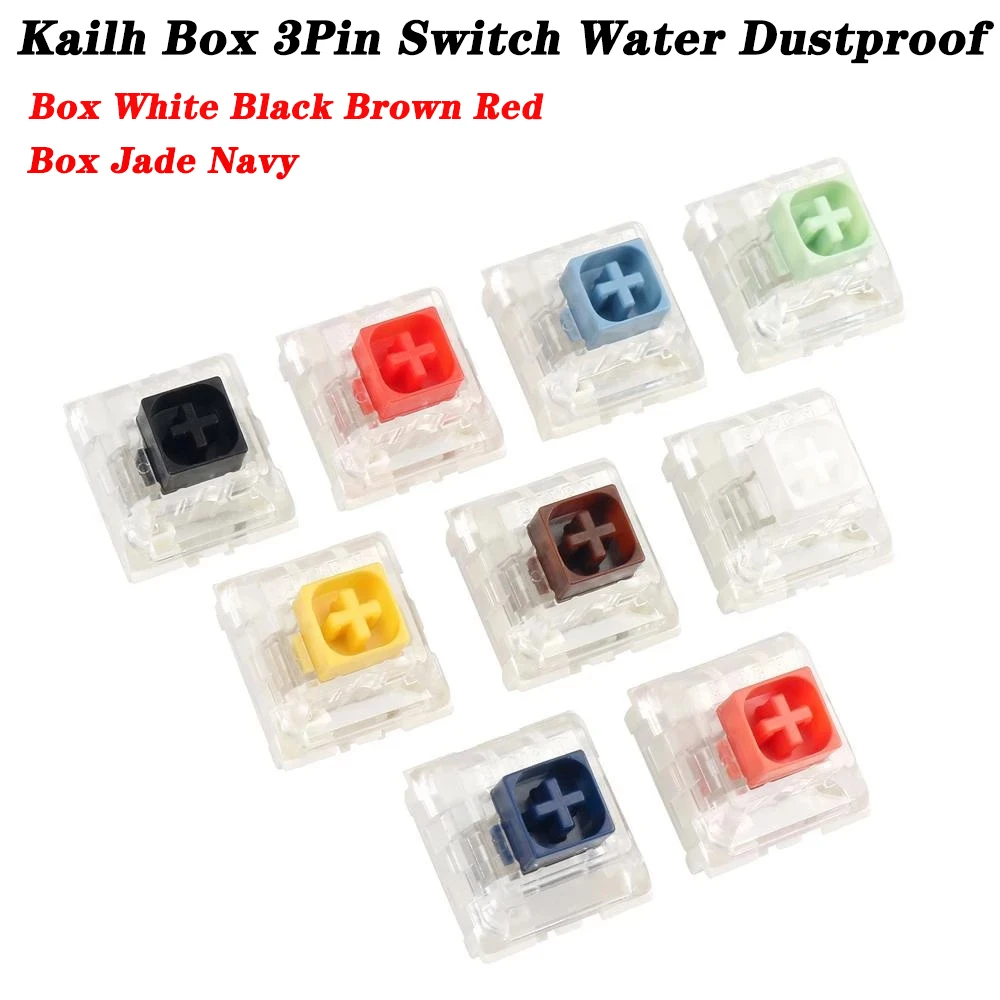 Kailh BOX Mx Switches White Red Black Navy Jade Silent Pink Brown Heavy Blue Orange Yellow 3pin Custom Teclado Gamer Box Switch