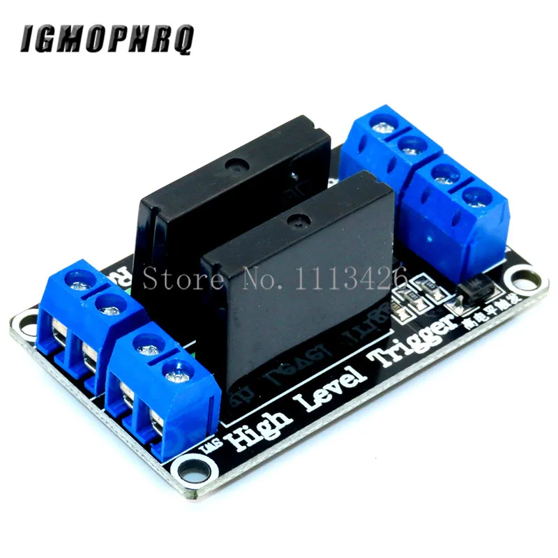 Low Level 5V 2 Channel Solid State Relay Module SSR G3MB-202P 240V 2A Output with Resistive Fuse For Arduino 2 Way