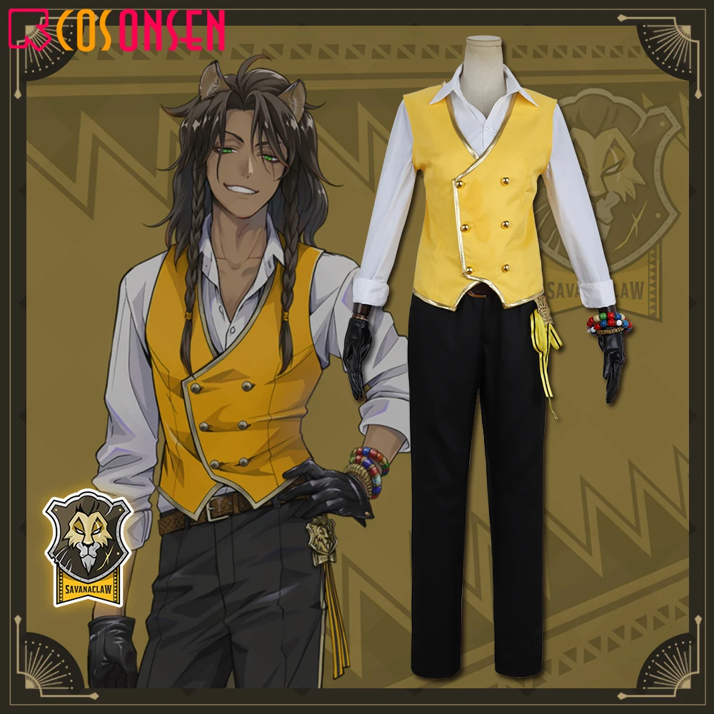 

Twisted-Wonderland Savanaclaw Cosplay Costume Leona Kingscholar Uniform Vest Pants Shirt Halloween Costume COSPLAYONSEN Made