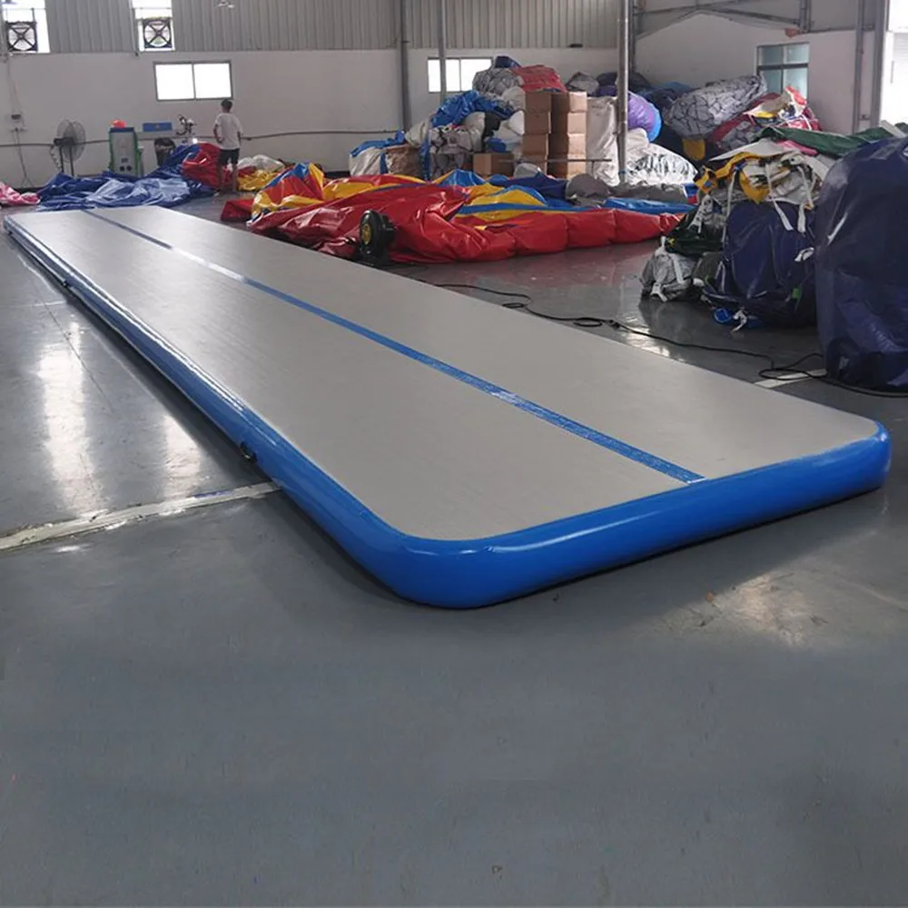 AqTumble Track-Tapis d'Air Gonflables avec Pompe Électrique, 5x2x0.2m, 8 Pouces d'Épaisseur, Livraison Gratuite