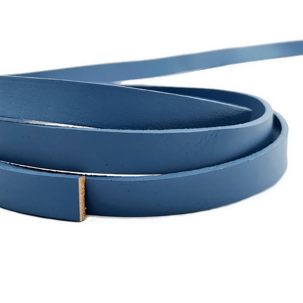 Aaazee 10mm Flat Leather Band Light Jean Blue 10mmx2mm Strip 1 Yard