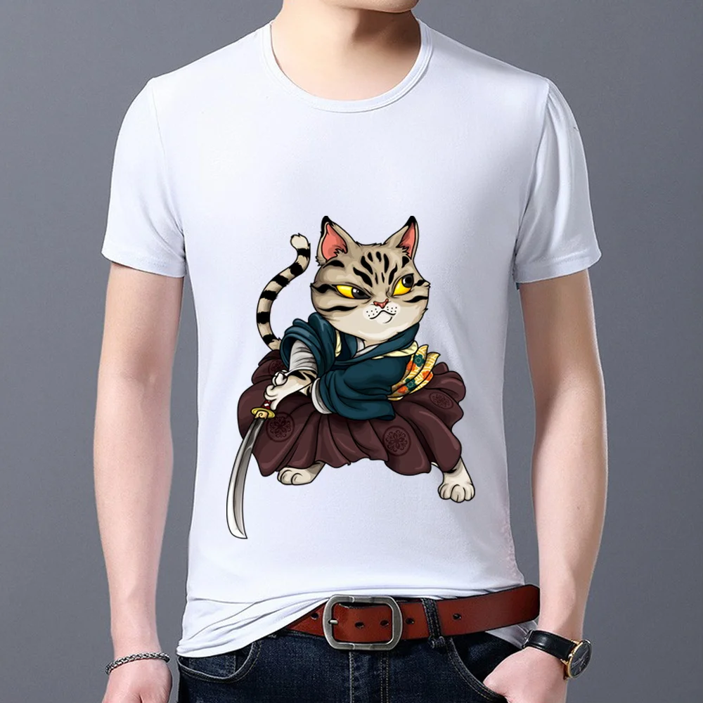 

Men's T-shirt Fashion Cute Funny Printed Wild Slim Breathable Top Youth Student Casual Commuter Short Sleeve T-shirt