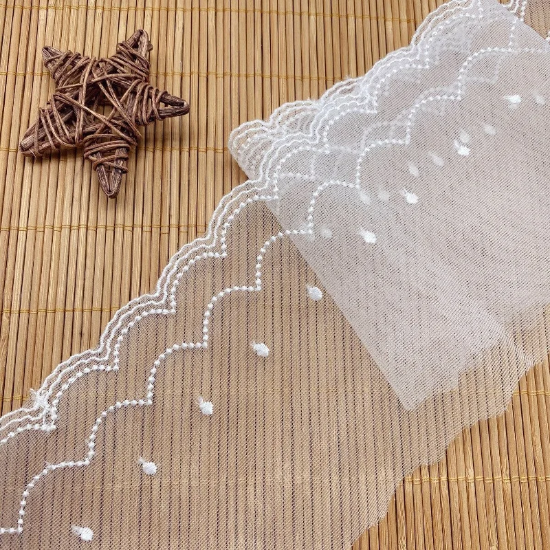 High Quality Wave  Cotton Embroidered Lace Sewing Furnishing Garment Accessories DIY Handmade Craft Materials