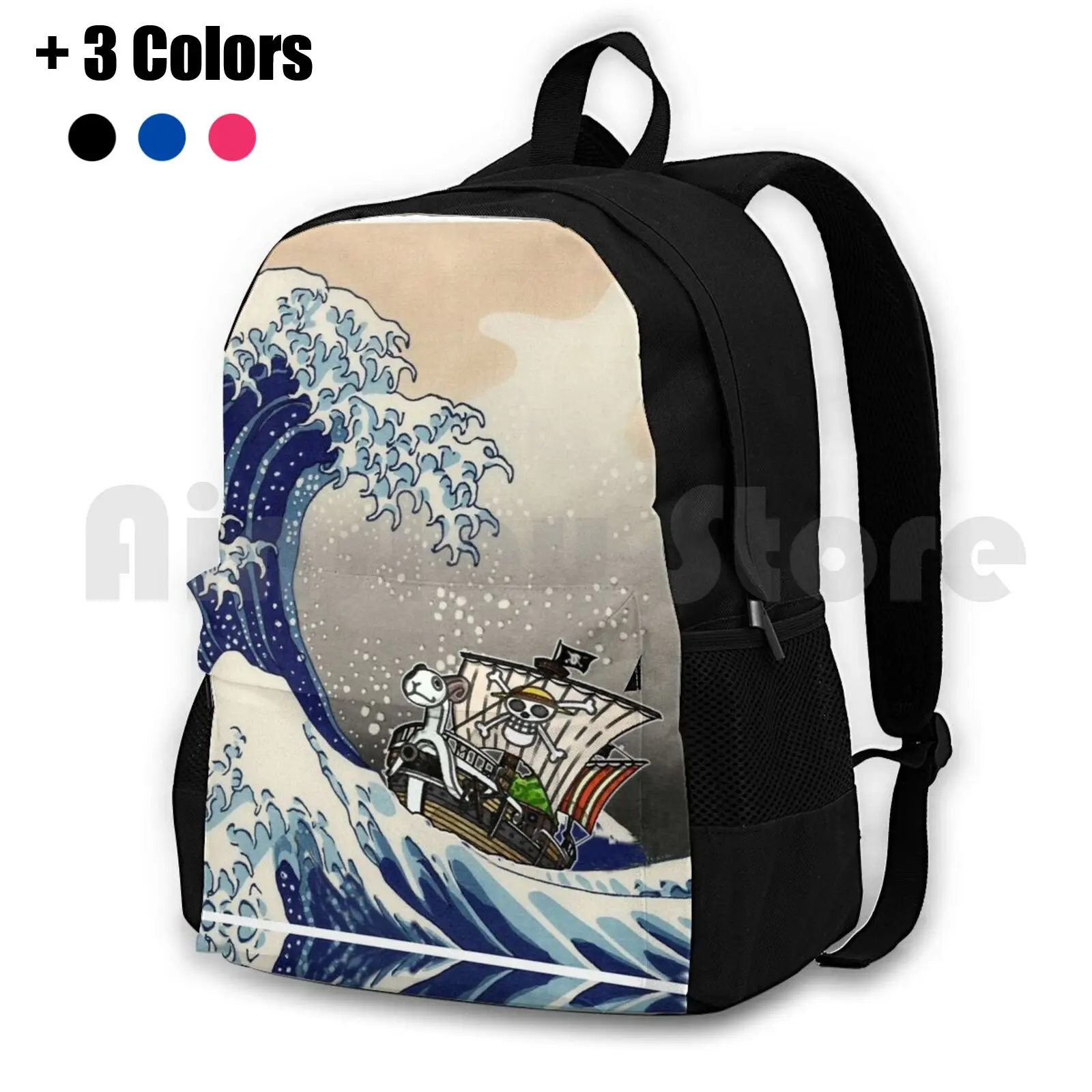 The Great Mask Off Kanegawa Outdoor Hiking Backpack Riding Climbing Sports Bag The Great Wave Off Kanegawa