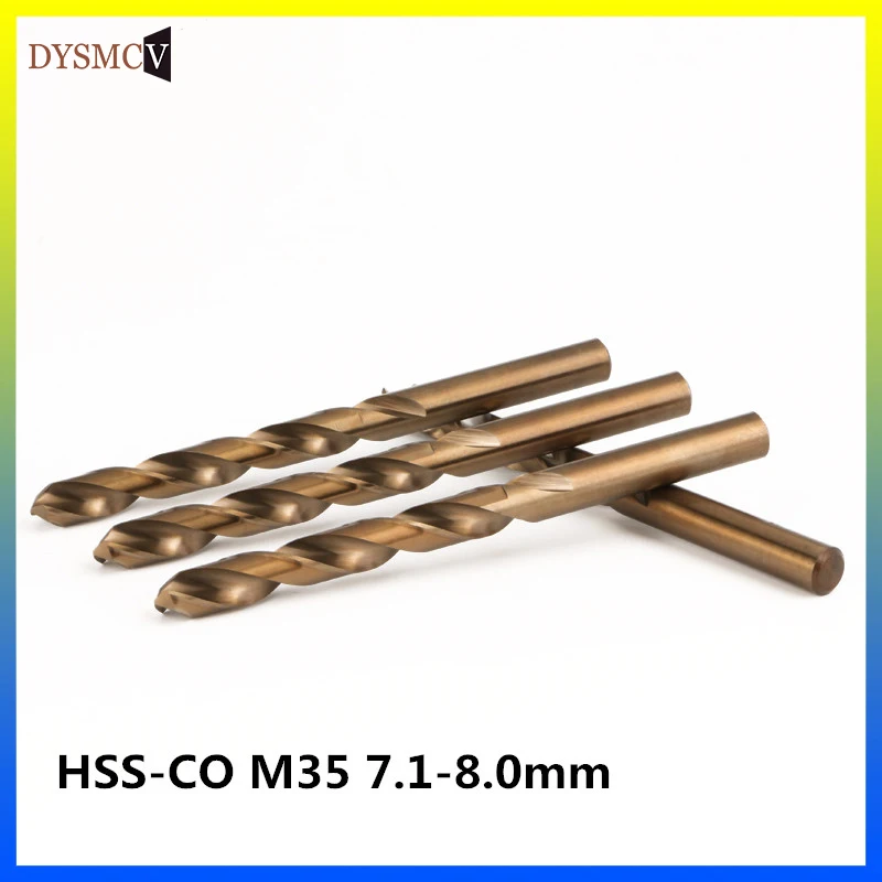 1PCS  7.1, 7.2, 7.3, 7.4, 7.5, 7.6, 7.7, 7.8, 7.9, 8.0mm HSS-CO M35 high-speed turning Drill CNC lathe tool